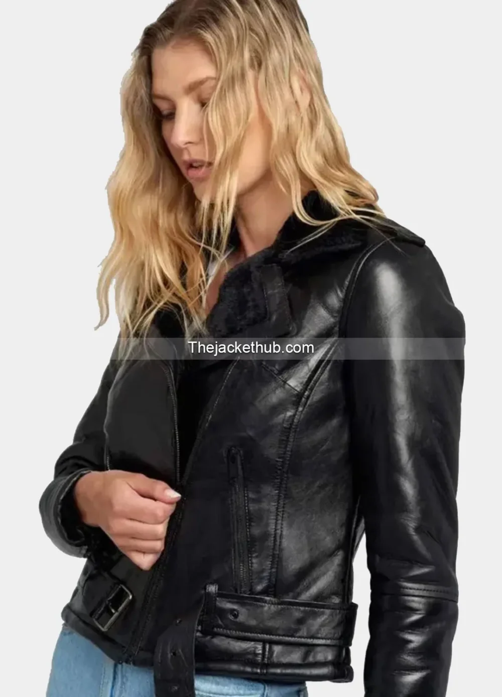 Ave-Black-Fur-Biker-Leather-Jacket