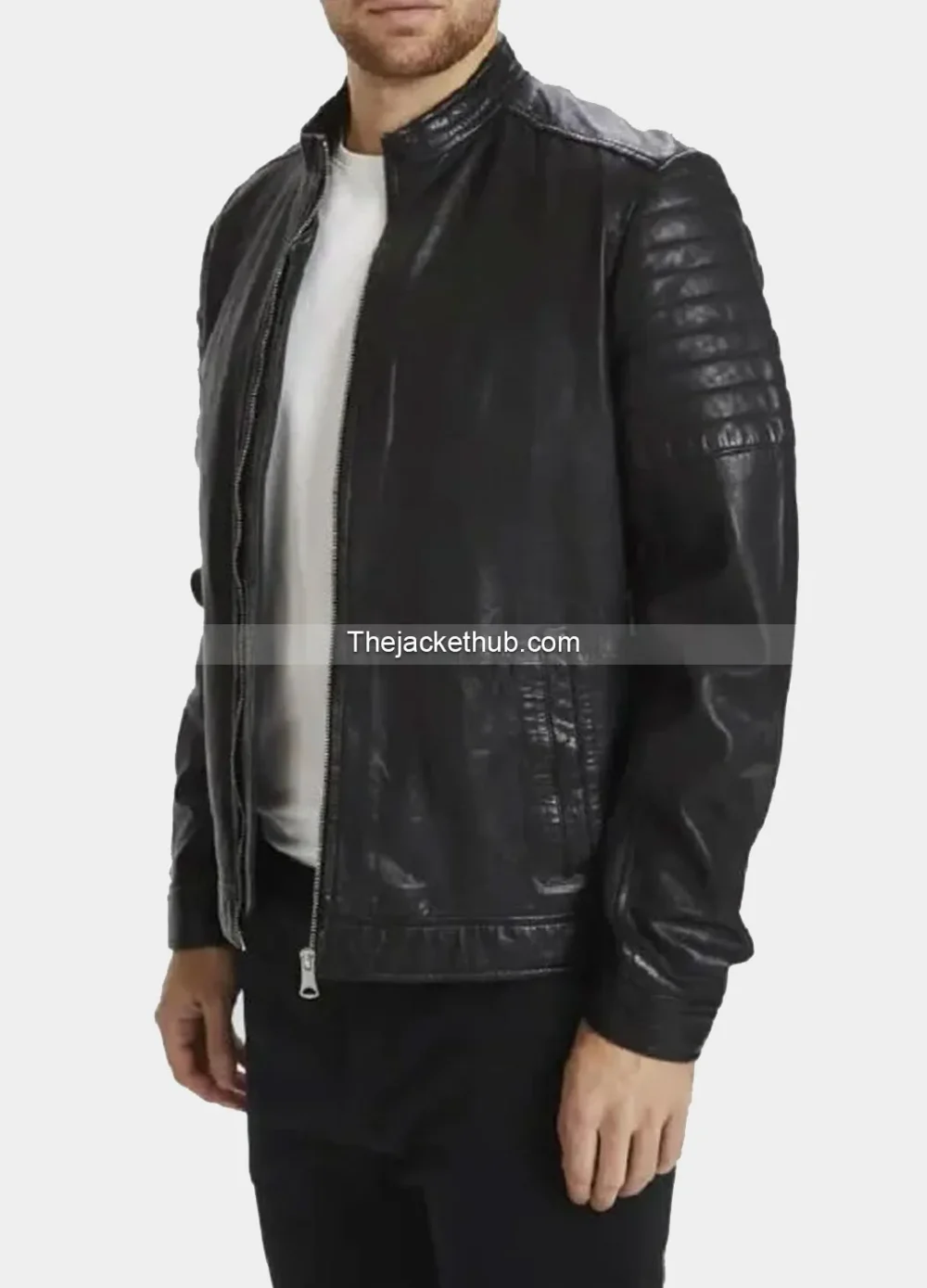 Davis-Cafe-Racer-Black-Leather-Jacket