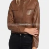 Indiana-Brown-Cafe-Racer-Women’s-Leather-Jacket