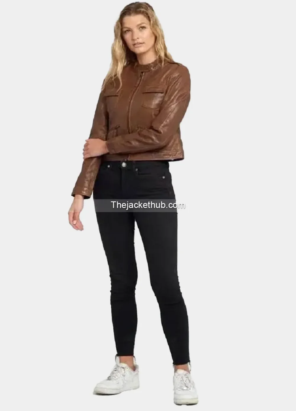 Indiana-Brown-Cafe-Racer-Women’s-Leather-Jacket