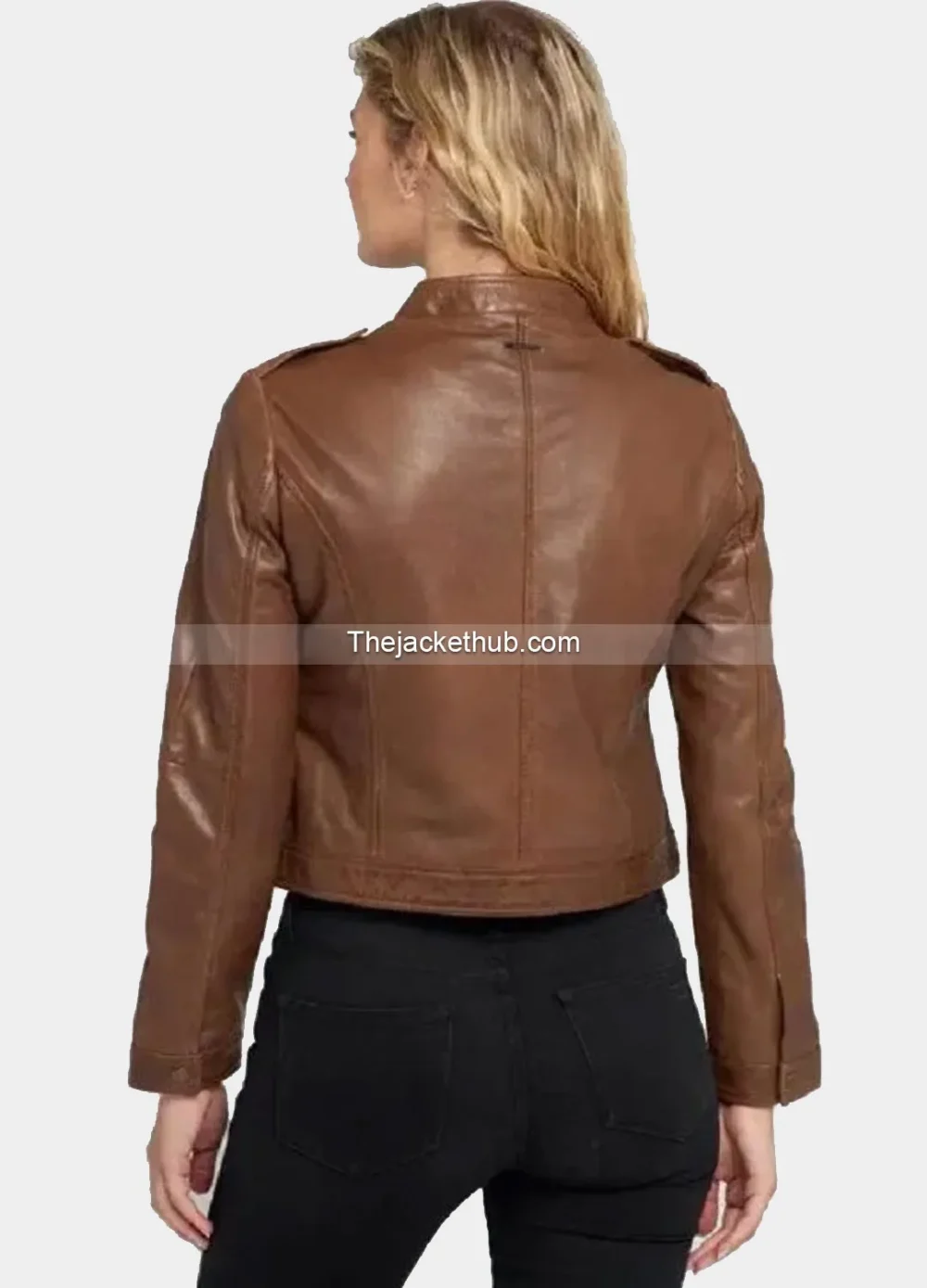 Indiana-Brown-Cafe-Racer-Women’s-Leather-Jacket
