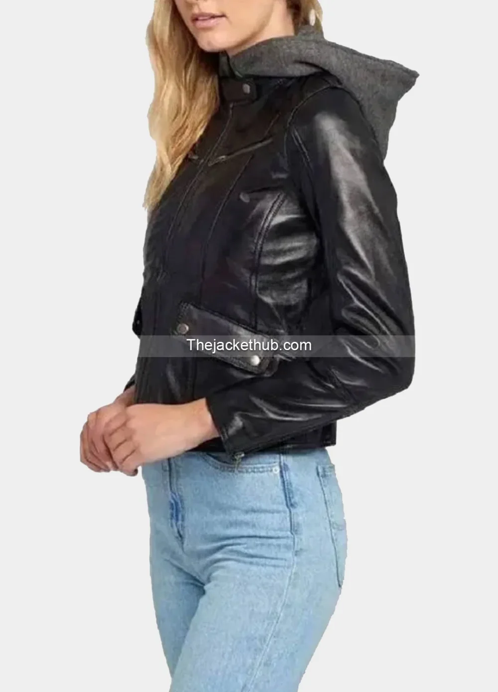 Kendra-Hooded-Black-Cafe-Racer-Leather-Jacket
