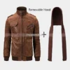 Men’s-Brown-Motorcycle-Bomber-Leather-Jacket-with-Removable-Hood