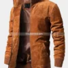 Men’s-Brown-Suede-Leather-Bomber-Jacket