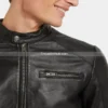 Men’s-Classic-Black-Cafe-Racer-Leather-Jacket