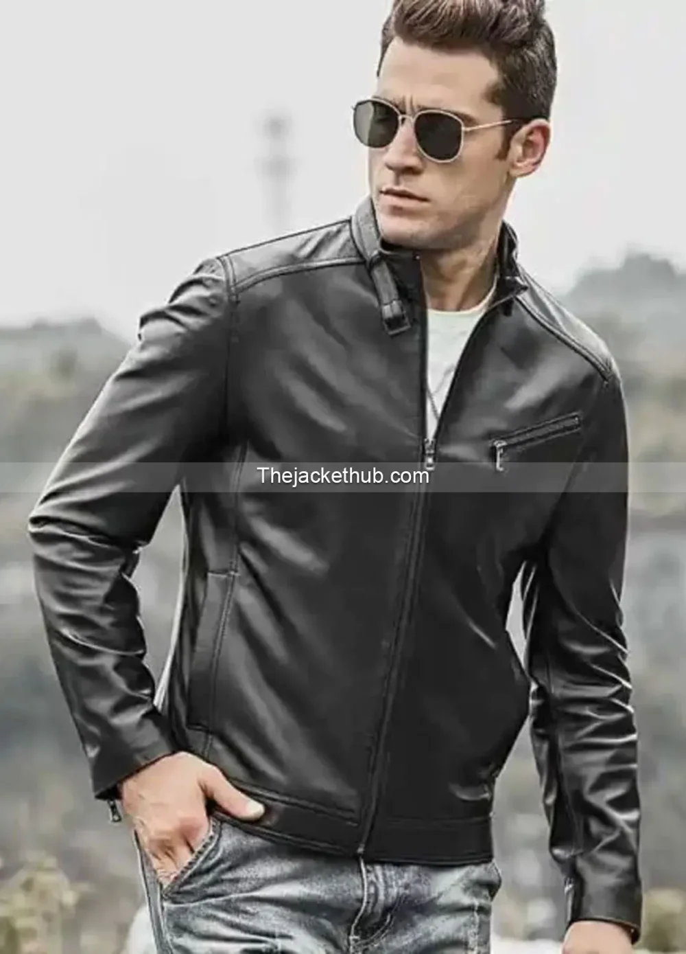 Men’s-Iconic-Basic-Black-Leather-Jacket