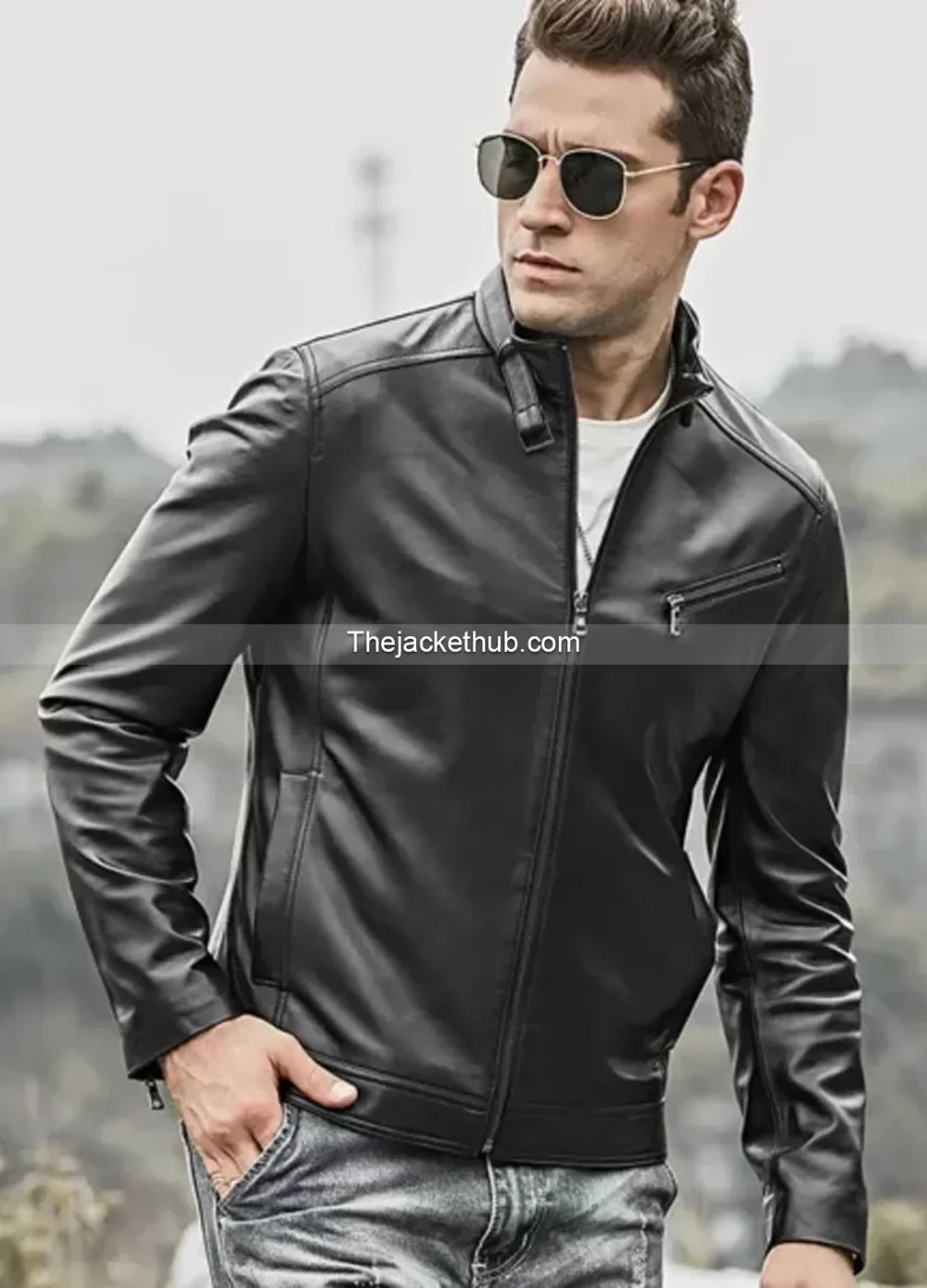 Men’s-Iconic-Basic-Black-Leather-Jacket