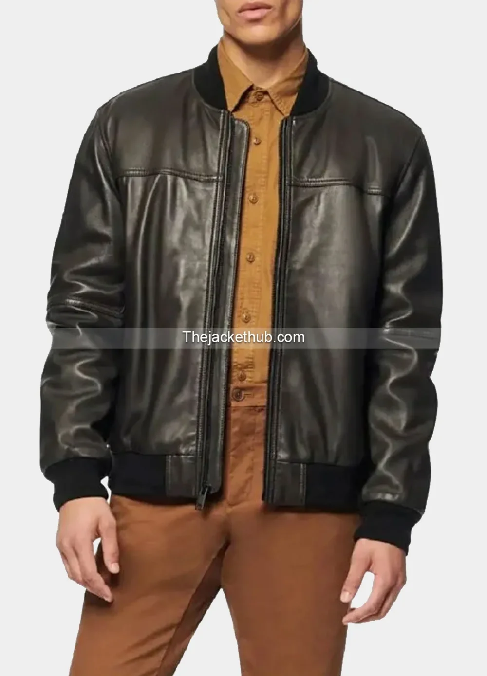 Summit-Andrew-Bomber-Black-Leather-Jacket