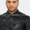 The-Rugged-Men’s-Black-Quilted-Biker-Leather-Jacket
