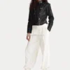 Women’s-Black-Belted-Sheepskin-Motorcycle-Leather-Jacket