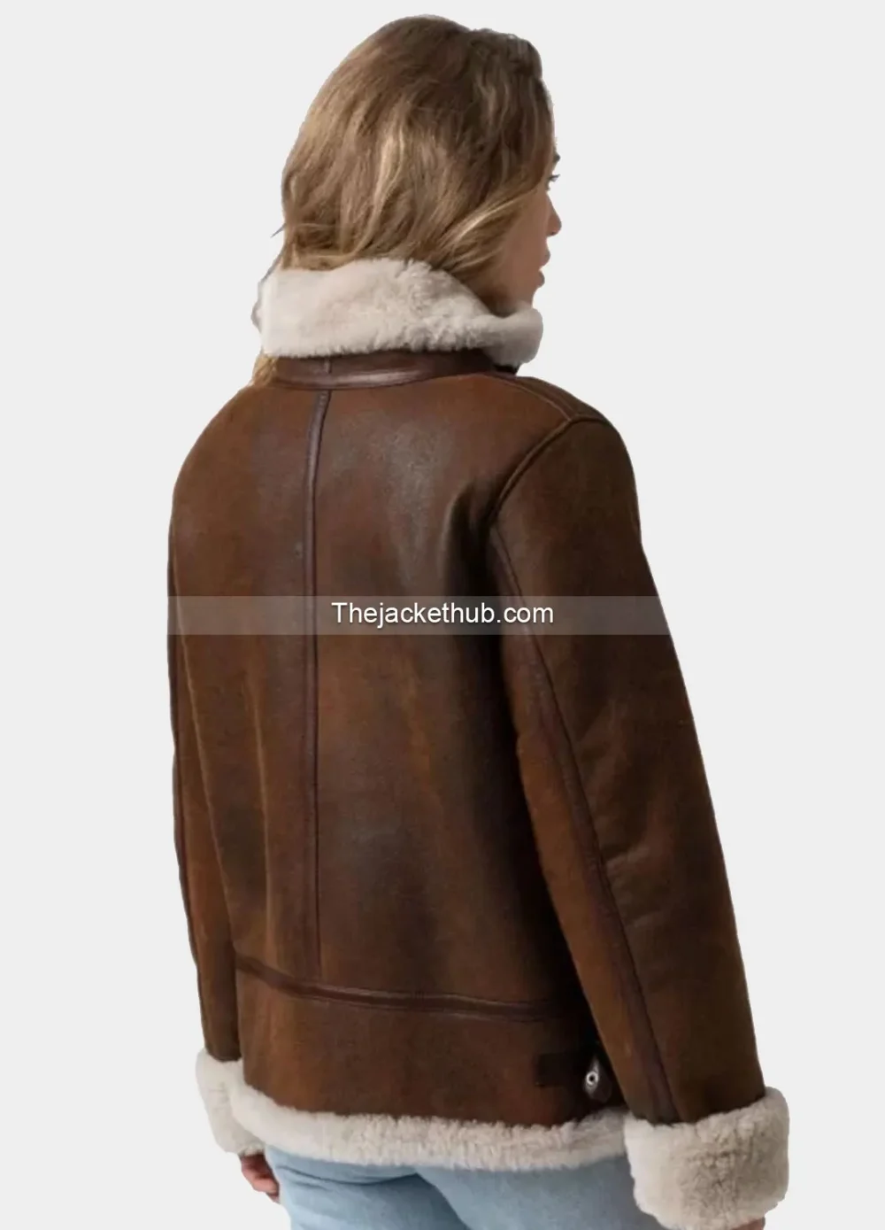 Women’s-Brown-B3-Bomber-Sheepskin-Leather-Jacket