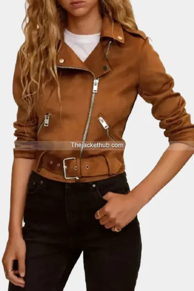 Women’s-Brown-Biker-Suede-Leather-Jacket