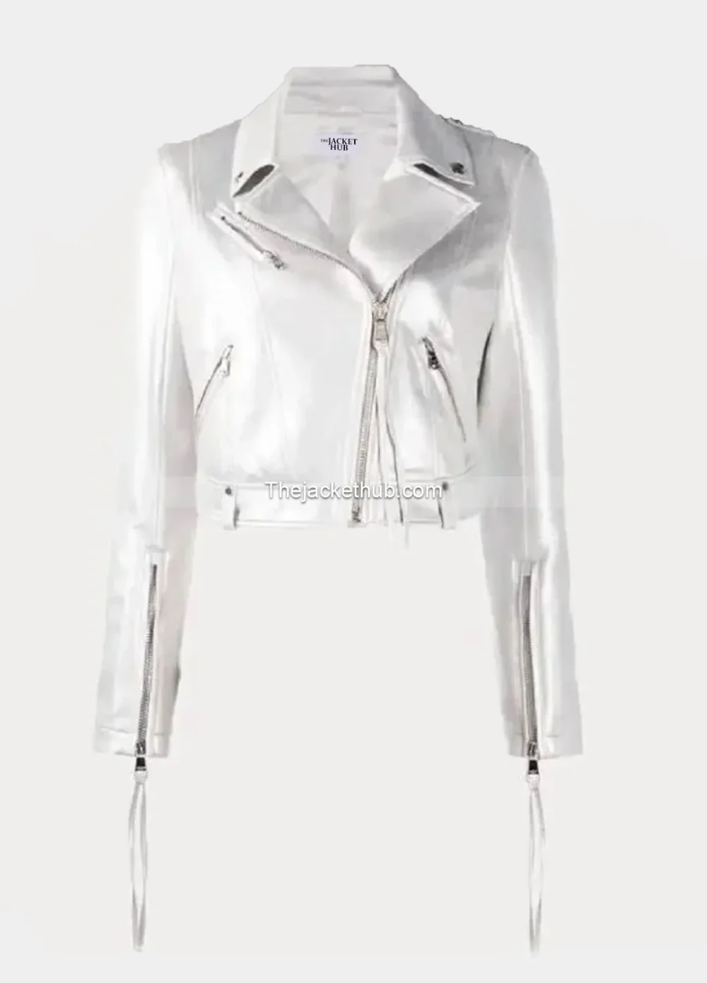 Women’s-White-Metallic-Biker-Moto-Leather-Jacket