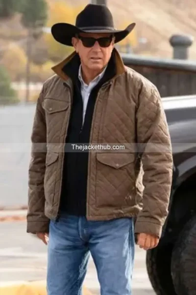 Yellowstone-John-Dutton-Brown-Quilted-Jacket