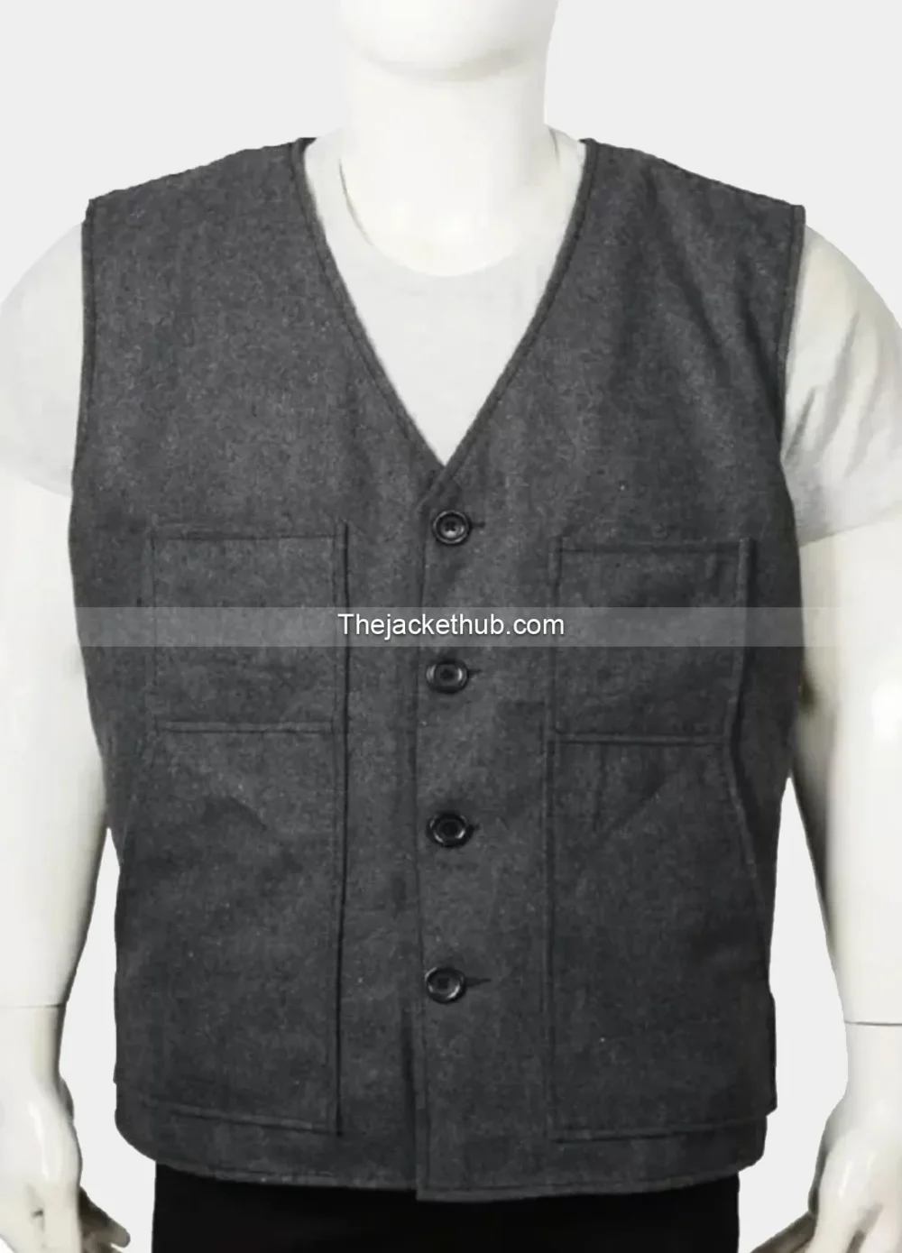 Yellowstone-John-Dutton-Grey-Wool-Vest