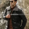 Men’s-Black-Real-Leather-Puffer-Coat-with-removable-Fur-Collar