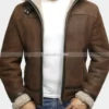 Men’s-Vintage-Brown-Shearling-Leather-Jacket