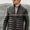 Seattle-Men’s-Leather-Puffer-Jacket-with-Fur-collar