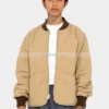 Stussy-8-Ball-Brown-Quilted-Liner-Jacket