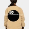 Stussy-8-Ball-Brown-Quilted-Liner-Jacket
