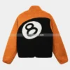 Stussy-8-Ball-Sherpa-Reversible-Jacket-‘Orange’