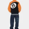 Stussy-8-Ball-Sherpa-Reversible-Jacket-‘Orange’