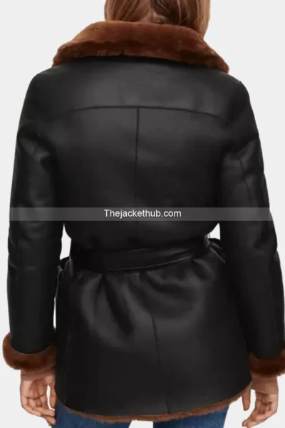 Women’s-Black-Leather-Fur-Shearling-Coat