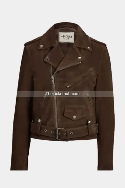 Women’s-Dark-Brown-Suede-Motorcycle-Leather-Jacket