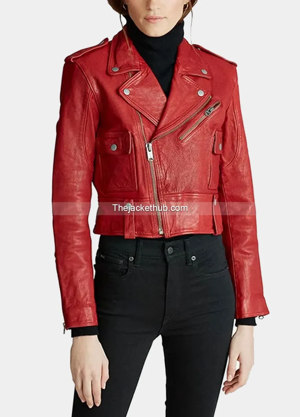 Women’s-Moto-Real-Red-Leather-Jacket-–-Biker-Red-Jacket